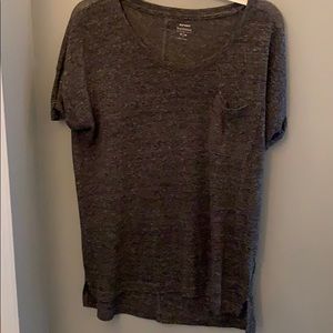dark gray shirt
